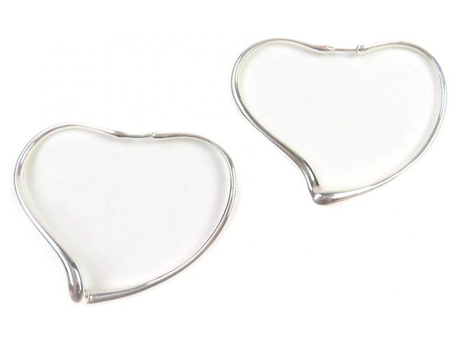 Tiffany & Co Orecchini a cerchio Open Heart di Tiffany Elsa Peretti Argento