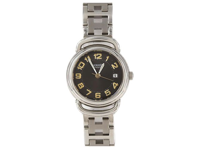 Hermès Pullman PU2.210 Quarz-Armbanduhr aus Edelstahl