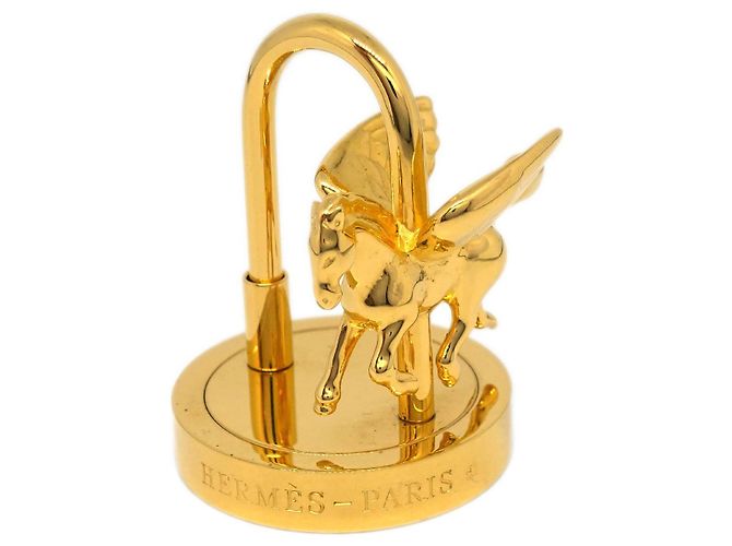 Charm in metallo con lucchetto Pegasus di Hermès D'oro 