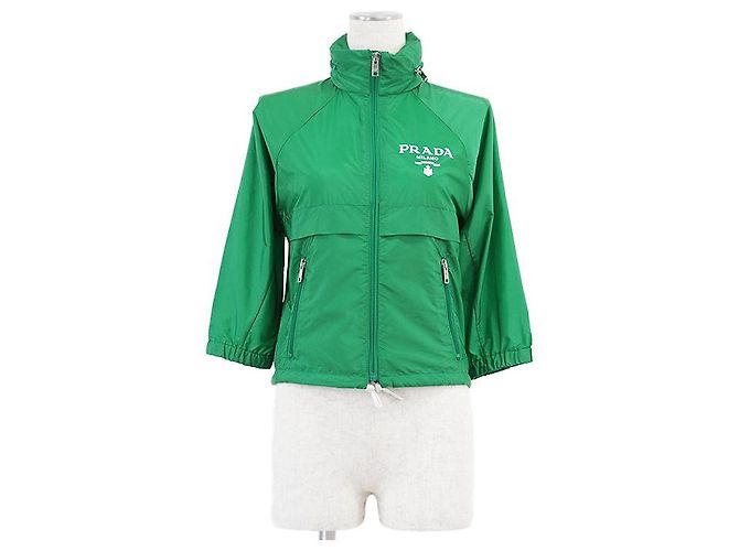 Prada Re-Nylon Cropped 2way Blouson Green