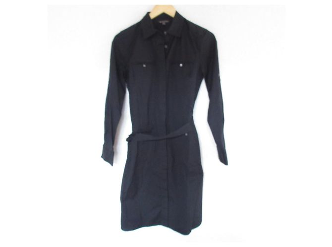 Autre Marque Langarmhemd Kleid von Brooks Brothers Schwarz
