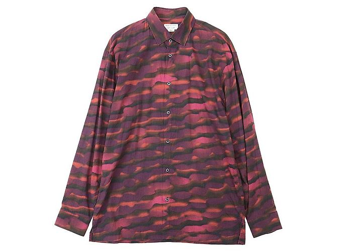 Autre Marque Camicia in cotone LenLye di Dries Van Noten Marrone Bordò