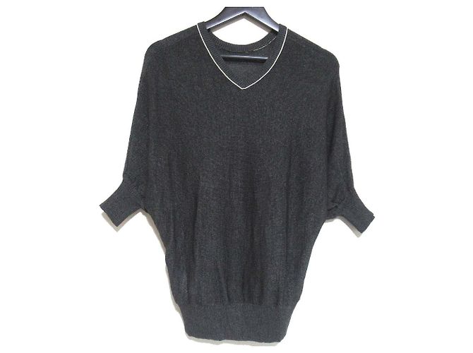 Autre Marque ICB 2-Wege Sommerstrickpullover Grau Anthrazitgrau