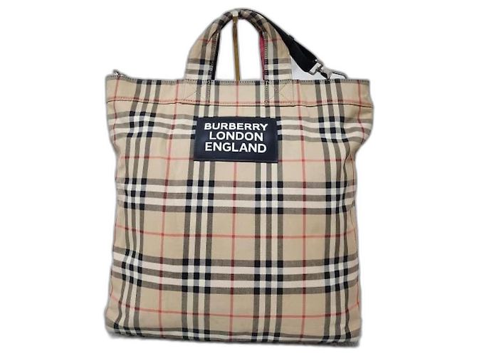Borsa Messenger Burberry Nova Check Beige/Nero