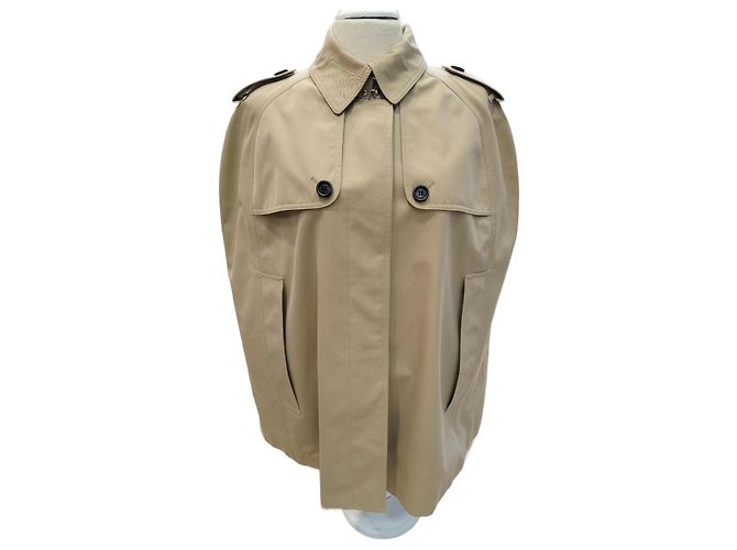 Burberry Capa Trench de Algodão Bege