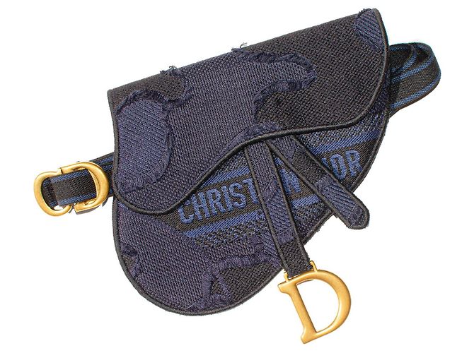 Christian Dior Sacs à main Noir Bleu foncé