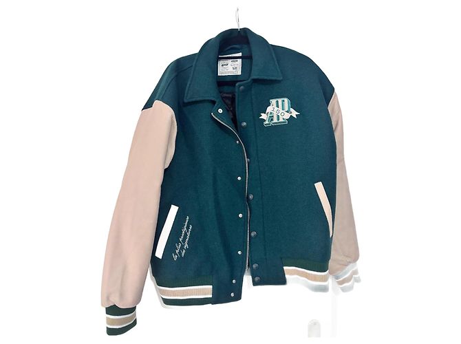 Giacca Teddy Audemars Piguet Verde Scuro e Pelle