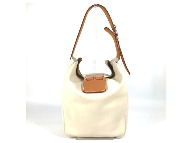 Hermès HERMES Villevolt 24 Bolsa de Ombro Marrom Cru