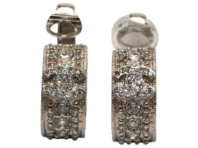 Orecchini a clip con strass Chanel Coco Mark D'oro