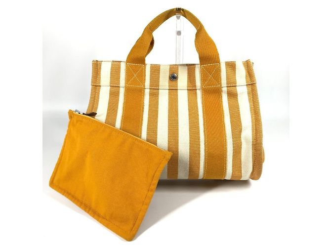 Hermès Hermes Cannes PM Tote Bag Weiß Gelb