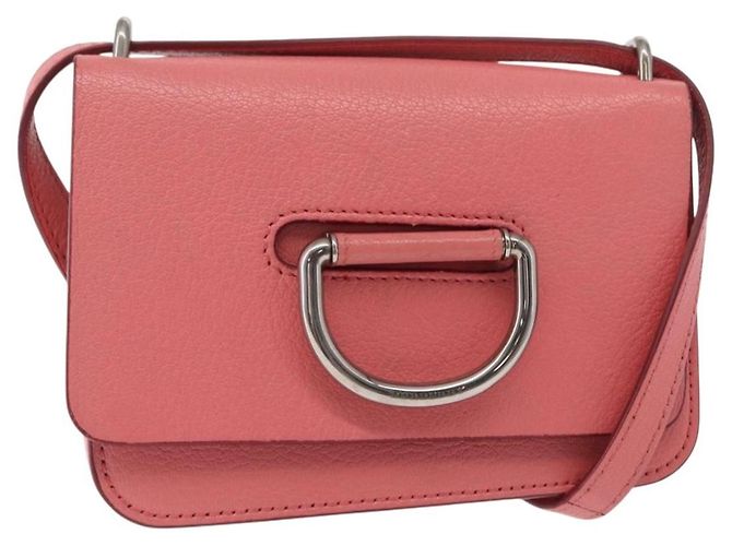 Burberry D-Ring Shoulder Leather Mini Rosa