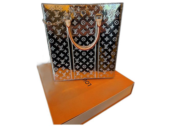 Louis Vuitton Monogram Mirror Flat Bag Silvery