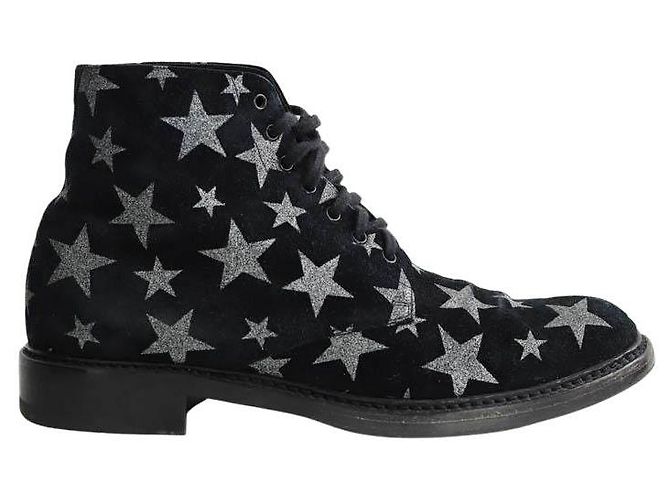 Saint Laurent Baskets en daim noires