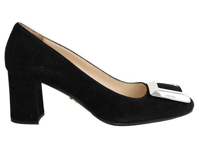 Prada Schwarze Wildleder-Ballerinas