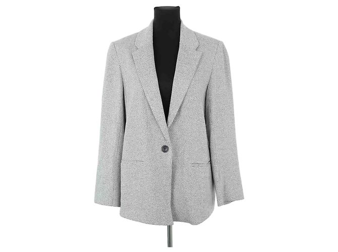 Blazer Margaux Lonnberg de algodón gris