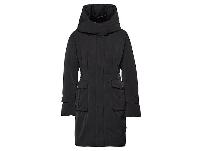 Moncler Giacca Lunga in Piuma Nera - Anni 2010 Nero