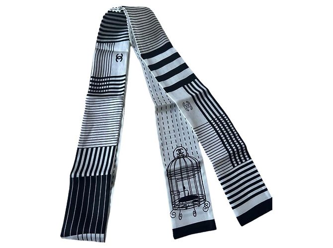 Faixa de cabelo slim Chanel Preto