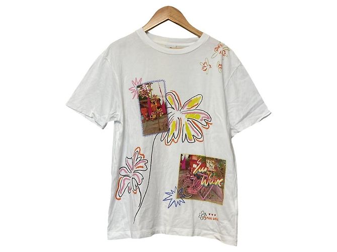 Camiseta de algodón con estampado floral PS Paul Smith Blanco
