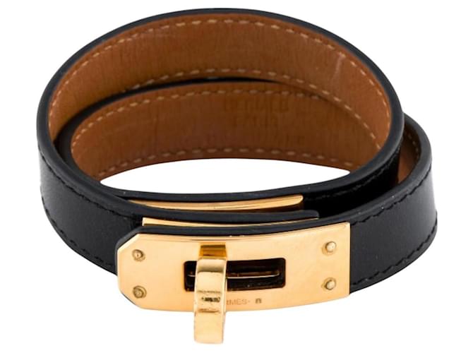 Hermès Hermes Kelly Double Tour bracelet T3/M Noir 