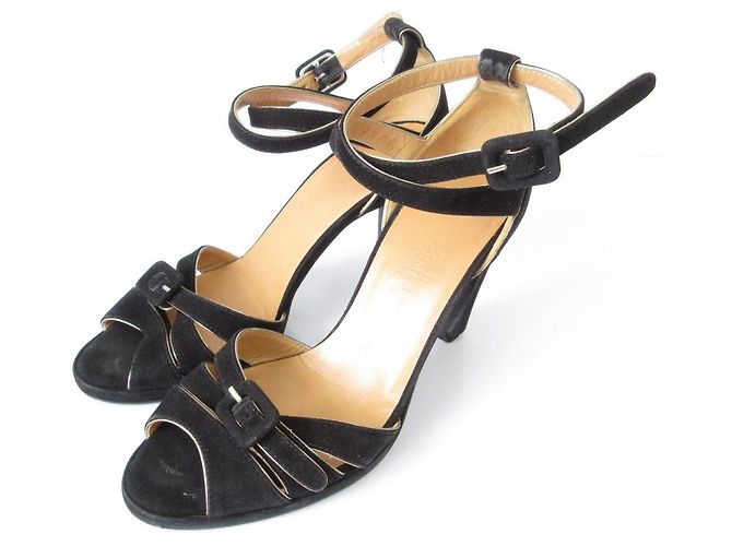 Sandales en daim Hermès 34 Noir