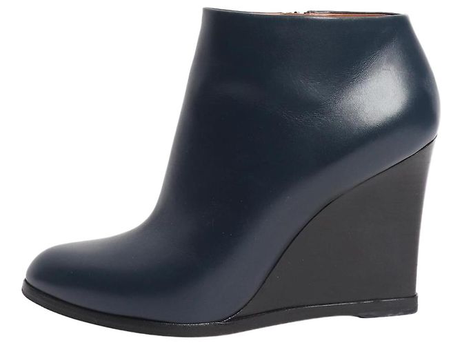 Céline Bottines à talons compensés navy - taille EU 37,5 Bleu Marine