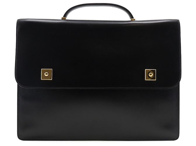 Hermès Hermes Danube 38 Business Bag Briefcase Black