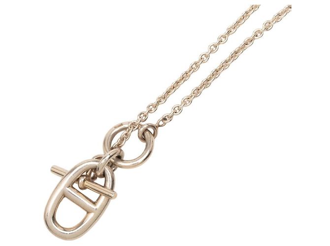Chaîne d'ancre Hermès Collar Péndulo Amuleto Chaine d'Ancre Hermes Plata