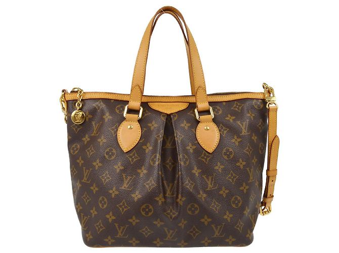 Louis Vuitton Palermo Handbag Monogram Canvas PM Brown