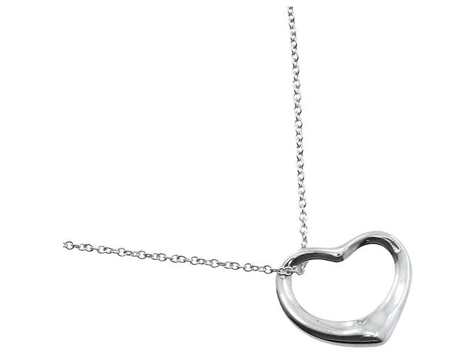 Elsa Peretti Tiffany & Co Collar Tiffany Open Heart en Plata 925
