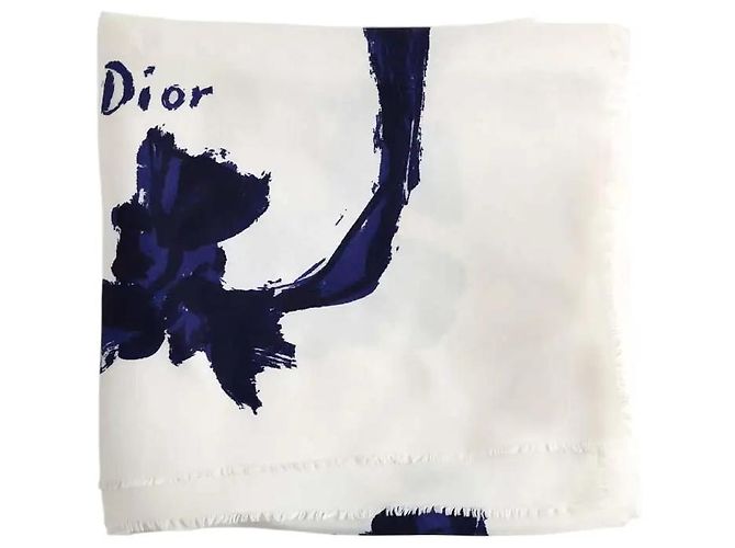 Dior Lenço de seda branco