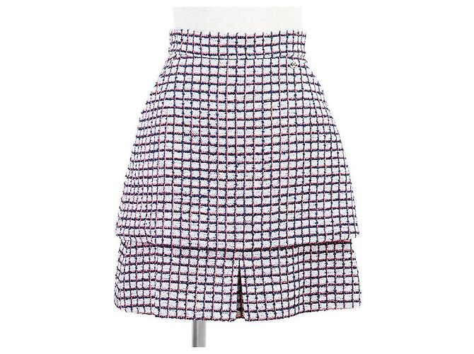 Timeless Saia de tweed Chanel Multicor