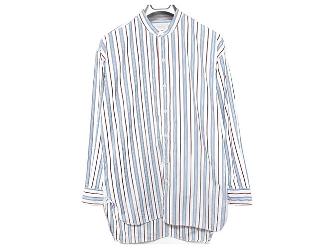 Autre Marque Camisa a rayas Thomas Mason BEAMS LIGHTS Blanco