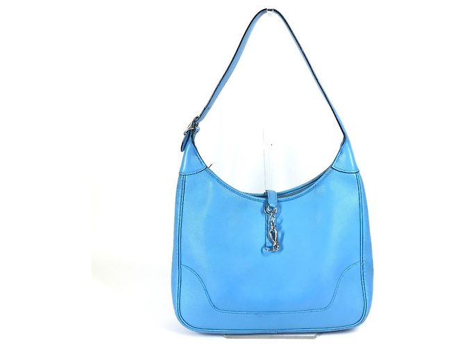 Hermès Bolsa tote de couro Hermes Trim 31 Azul