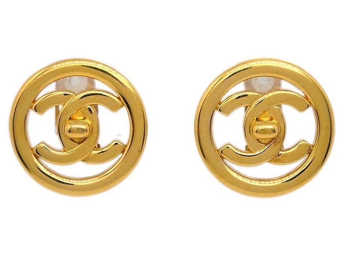 Chanel CC Round Metal D'oro