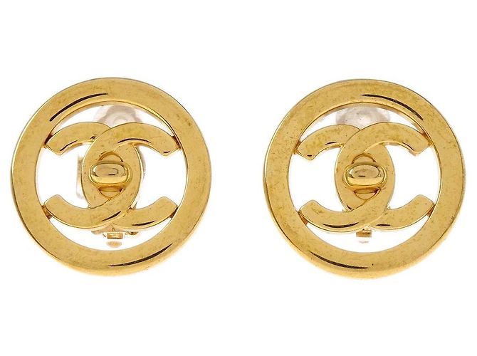 Chanel CC Round Metal D'oro