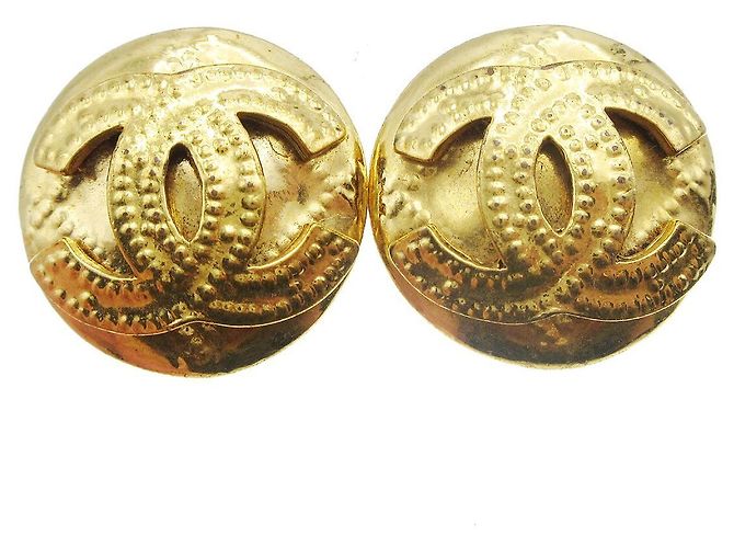 Clip Chanel CC in metallo D'oro