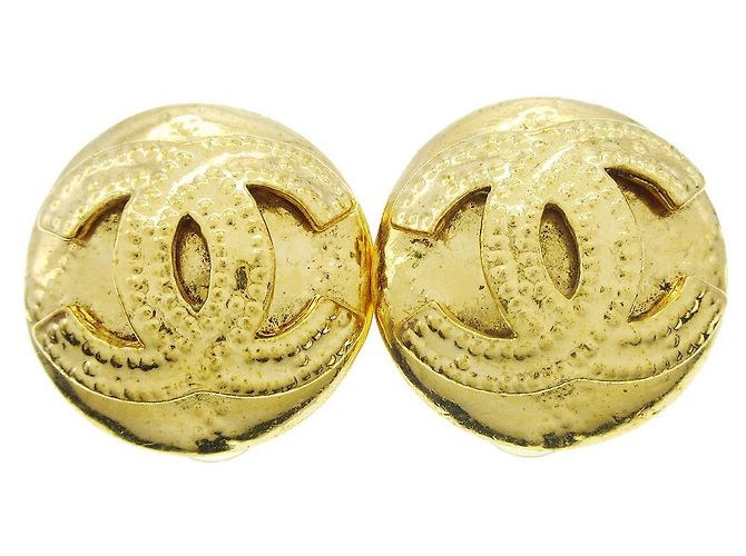 Clip Chanel CC in metallo D'oro