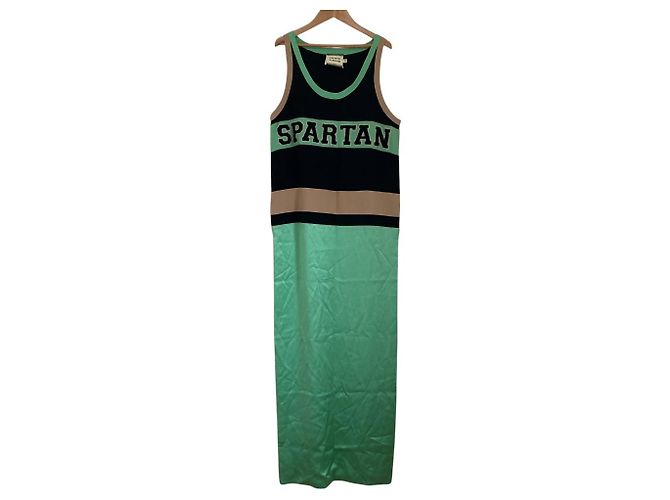 Autre Marque Langes Kleid Fausto Puglisi Schwarz Grün