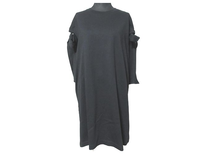 Autre Marque Vestido de algodão sem mangas MSGM com laço Preto