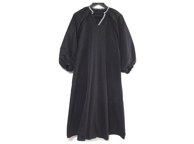 Autre Marque Abito Pullover Lungo Bow.a Nero