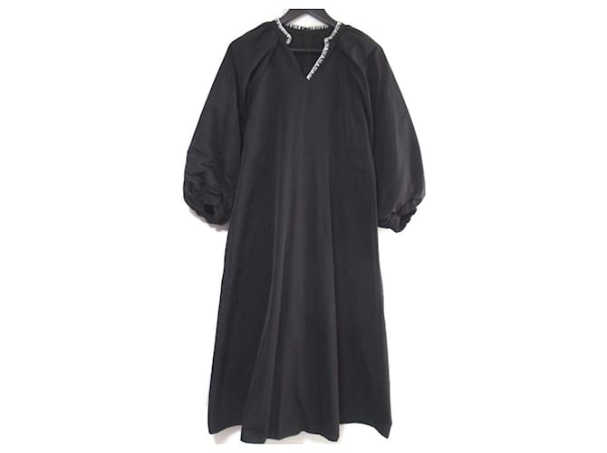 Autre Marque Langes Pulloverkleid Bow.a Schwarz