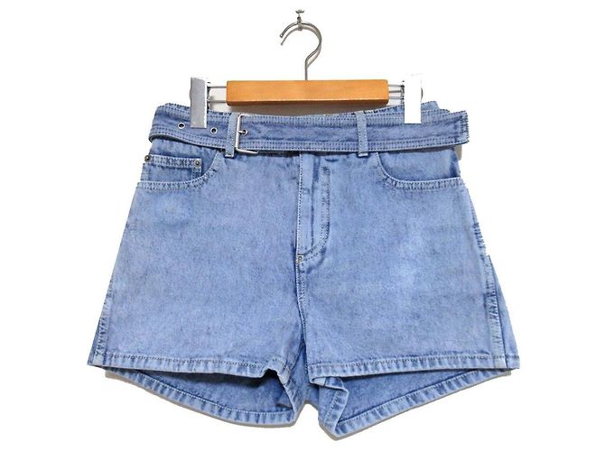 Christian Dior Denim-Shorts Blau