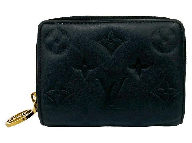 Cartera Lou Monogram Empreinte de Cuero Louis Vuitton Negro