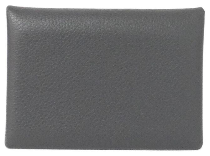 Monedero Duo Calvi de Hermès Castaño