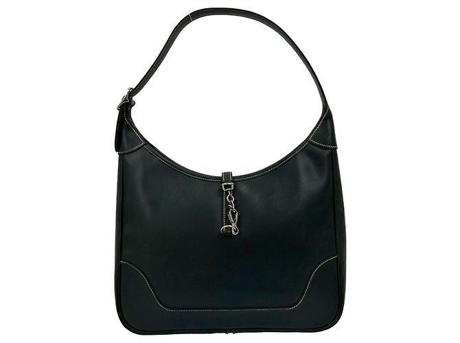 Borsa a Spalla Hermès Trim 31 Blu navy Pelle