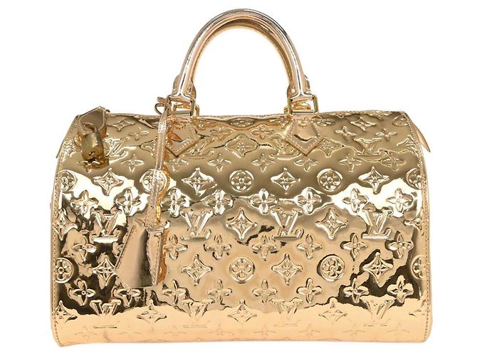 Louis Vuitton Speedy Monogram Miroir PVC 30 Dourado