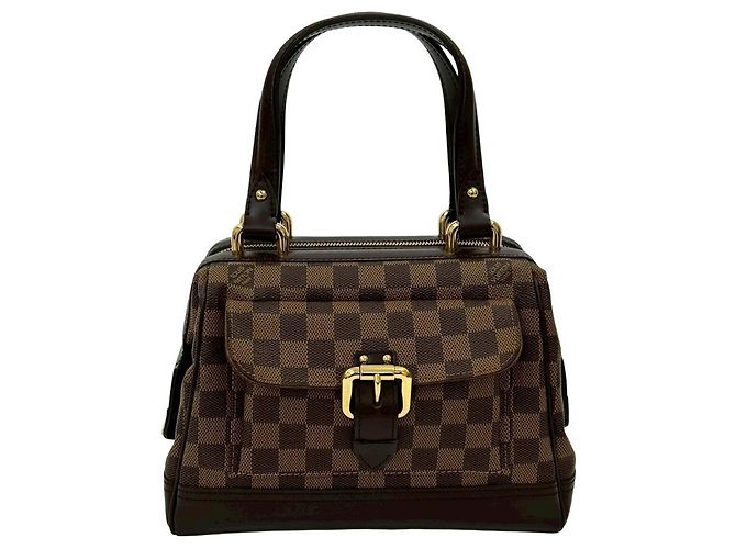 Bolsa de couro Damier Knightsbridge da Louis Vuitton Marrom