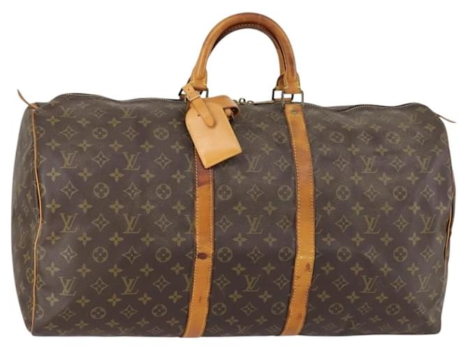 Louis Vuitton Keepall Bag Monogram Canvas 55 Brown Cloth  ref.2637499