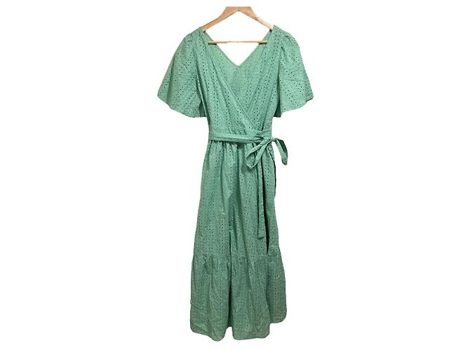 Autre Marque Vestido Bordado OBLI Verde