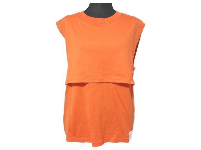 Autre Marque Camiseta sem mangas de algodão HYKE Laranja